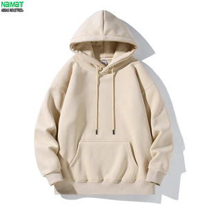 เสื้อฮู้ดดี้โอเวอร์ไซส์ผู้ชาย ผ้าฝ้าย 100% เฟรนช์เทอร์รี่ สีพื้น สวมใส่สบายๆ สำหรับฤดูใบไม้ร่วง - Product Image 6