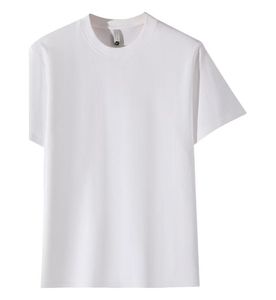 เสื้อยืดคอโอ แขนสั้น ผ้าถักด้านหน้า สำหรับผู้ชาย สีพื้น ขายส่ง OEM ผ้าฝ้าย 100% คุณภาพส่งออก รับออกแบบตามสั่ง - Product Image 5