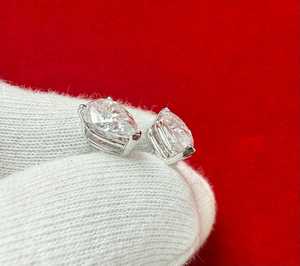 Boucles d'oreilles clous en argent sterling 925 avec diamant Moissanite en forme de poire, VVS, serties de pierres, bijoux de luxe, boucles d'oreilles tendance pour femmes - Product Image 6