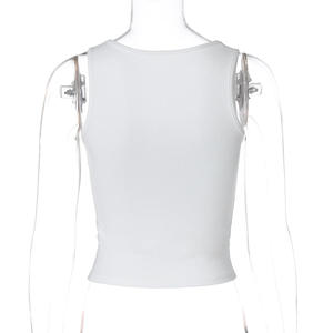 Premium Quality Wholesale Women Tank <b>Tops</b> Quick Dry Breathable Tank <b>Tops</b> Cotton Polyester Gym Wear Tank <b>Tops</b> With Custom Colors - Product Image 3