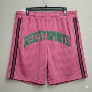 OEM Custom Made Logo <b>Men</b>’s <b>Slim</b> <b>Fit</b> Athletic <b>Shorts</b> REXFIT SPORTS Mesh Basketball <b>Shorts</b> Breathable Gym Training <b>Shorts</b> - Product Image 2