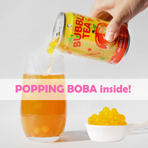 Bebida Boba redonda con sabor a melocotón con bolas de tapioca e ingredientes de jugo de frutas - Product Image 5