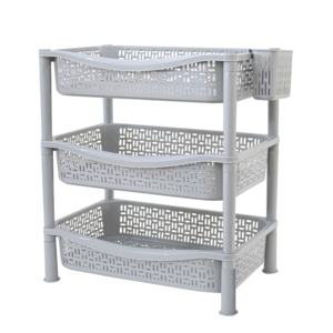 Large Single Tier PP Plastic <b>Shelf</b> <b>Rack</b> Multi-Use Rectangular Storage for Living Room <b>Kitchen</b> Beverage Organization Durable - Product Image 3