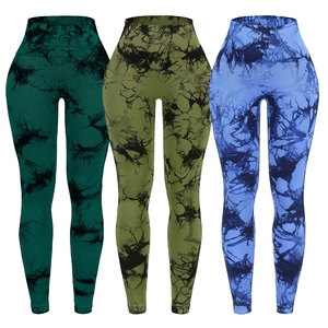 woman Sportswear Yoga Pants 240 GSM Polyester Spandex 85% Polyester 15% Elastane Quick Dry Anti Sweat <b>Tummy</b> <b>Control</b> Double - Product Image 3