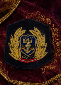Insignia de gorra austriaca MCV con ancla y corona de laurel, parche de tela para coser en uniformes y prendas. - Product Image 5