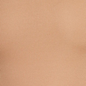 Débardeur en tricot beige à col rond pour femme, couleur unie, style minimaliste, longueur normale, respirant, mélange de coton et d'élasthanne - Product Image 6