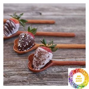 Cuillère en bois en forme de cœur faite à la main, ustensile de service naturel pour la cuisine, la salle à manger, le café, le thé, les desserts et les cadeaux pour occasions spéciales - Product Image 4
