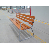 Vente directe usine : Banc moderne en métal et bois massif, design coloré, durable, pour usage extérieur, commande en gros