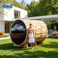 Sauna Panorámica Tipo Cabaña de Montaña con Burbujas, Estilo Italiano Moderno, para Villas y Agriturismos, Bienestar |   CE ETL |   Fábrica B2B