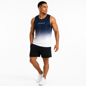 New Arrival Men Custom Tank <b>Top</b> | High Quality 100% Polyester O-neck Sublimation Printed Gym Vest | Moisture Wicking <b>Sleeveless</b> - Product Image 3