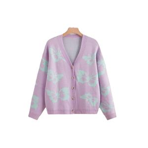 เสื้อคาร์ดิแกนไหมพรมอะคริลิคถักแบบสวมสำหรับผู้หญิง คอเต่า สไตล์ลำลอง ยี่ห้อผู้ผลิตขายดีที่สุด ป้องกันรอยยับด้านหน้า เหมาะสำหรับฤดูหนาว - Product Image 2