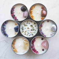 Bester Preis Großhandel benutzer definierte Kerzen form Natur Aroma therapie Blechdose Duft kerze Bulk Vegan Set Geschenk box