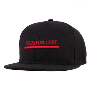 Casquette Snapback Noire Brodé(e) avec Logo Personnalisé Unisexe 6 Panneaux en Sergé de Coton Style Urbain Ajustable Chapeau Décontracté - Product Image 1