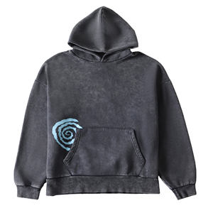 Sweat à capuche oversize délavé à l'acide 100 % coton pour homme – Ensembles de sweats épais personnalisés pour l'hiver - Product Image 4