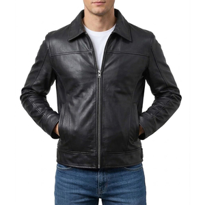 Chaqueta de cuero con efecto tie-dye para hombre, diseño de patrón sólido, chaqueta de cuero genuino, estilo urbano moderno, ropa de moda colorida. - Product Image 3