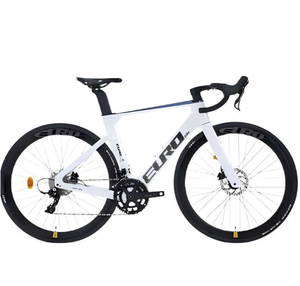 Bicicleta de Carretera EUROBIKE 700C de Fibra de Carbono de Alto Módulo, 20/22/24 Velocidades, Sistema de Frenos de Disco Incluido - Product Image 1