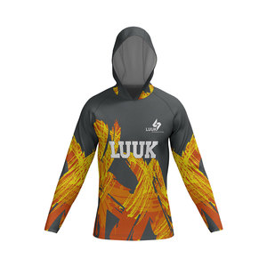 Custom Sublimated Geometric Print Basketball Practice Hooded Shooter <b>Shirts</b> Moisture Wicking Fitted Athletic OEM ODM Apparel - Product Image 2