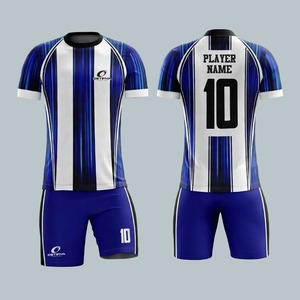 Professional Manufacturer Adult Soccer Uniform Set Anti-Bacterial Jersey and Shorts with Front Custom Logo Design Soccer Wear - Product Image 6