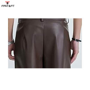 Pantalon en cuir décontracté pour homme, coupe slim, mode, élastique, pour moto, randonnée, imperméable, séchage rapide, respirant - Product Image 5