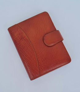 Portafolio de negocios de cuero sintético para hombres y mujeres, organizador de piel sintética de grano superior hecho a mano - Product Image 3