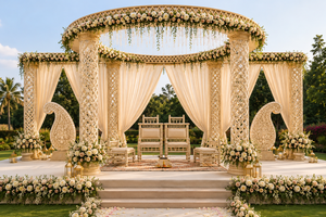 Graceful Crystal Mandap For Jain Weddings Premium Crystal Wedding Mandap for Marriage Functions Manufacturer & Worldwide Export - Product Image 6