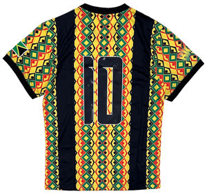 Maillot de foot personnalisé à motif ethnique style Jamaïque, t-shirt en mesh pour homme, entièrement sublimé - Product Image 3