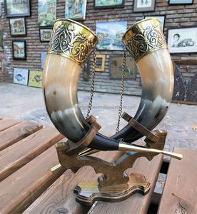 Bière en corne de boeuf de buffle Viking Vintage Horn Mug à collectionner pour la maison et l'hôtel du fournisseur indien - Product Image 4