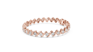 Bracelet tennis en argent S925 plaqué or avec diamants de laboratoire taille ronde, prix d'usine, pour femme, bracelet d'anniversaire, look luxueux - Product Image 2