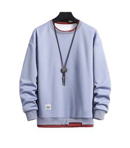 Sudadera con capucha y cuello redondo de manga larga personalizada OEM para hombre Color sólido para prendas de vestir de invierno con cuello de polo con patrón de impresión - Product Image 3
