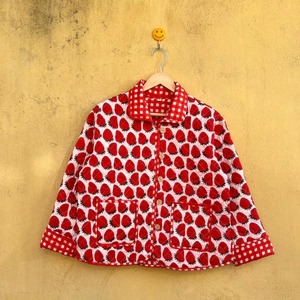 Quilted Kantha Cotton <b>Jacket</b> Floral Hand Block Printed <b>Reversible</b> Boho Women Tie Up Short <b>Jacket</b> Lightweight Outerwear - Product Image 4