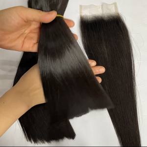 4x4 5x5 6x6 7x7 Swiss Lace Closure 100% cheveux humains brésiliens Lace Closure Transparent cheveux brésiliens bruts - Product Image 3