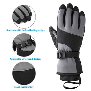 Mitaines de ski imperméables, gants thermiques d'hiver pour snowboard, pour hommes et femmes, pour l'extérieur par temps froid, vente en gros, logo personnalisé - Product Image 1