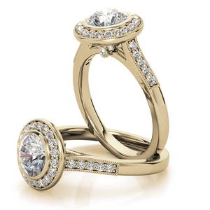 แหวนหมั้นเพชรแบบพรีเมี่ยม18K สำหรับผู้หญิงและเด็กผู้หญิง - Product Image 3