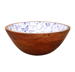 Maravilloso diseño de tazón de madera esmaltada para servir, tazón de madera esmaltada para ensalada, tazón de madera de mango, tazón de madera de acacia a un precio muy asequible. - Product Image 3