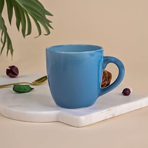 Chic Blue Glossy Ceramic <b>Tea</b> <b>Cup</b> <b>Set</b> of 2 - Product Image 3