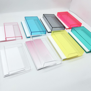 Boîte de rangement personnalisée en acrylique rose néon pour extensions de cils, palette anti-poussière, support pour bandes de cils, étui pour cils - Product Image 5