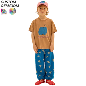 Nouveau T-shirt pour bébés garçons et filles à manches courtes 100% coton respirant et écologique, hauts décontractés amples pour enfants, vêtements d'été - Product Image 5