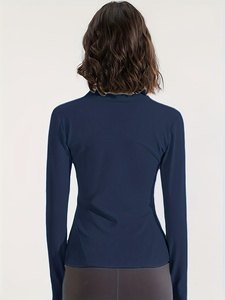 Women's Lightweight Zip-Up Sports <b>Jacket</b> Breathable Gym Coat for <b>Yoga</b> Outdoor Fitness Training for Runners and Athletes - Product Image 2