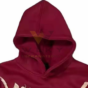 Custom Design <b>Distressed</b> Embroidery Hoodies Light Weight <b>Top</b> Quality Cotton Blended <b>Distressed</b> Embroidery Hoodies - Product Image 2