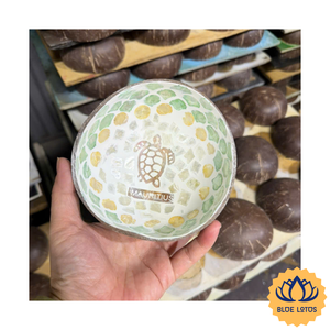 [DISPONIBLE] Tazón Ecológico de Concha de Coco con Incrustaciones de Madreperla, Diseño Bohemio Hecho a Mano, Decoración, Recuerdo, Exhibición en el Mercado, Vietnam - Product Image 1