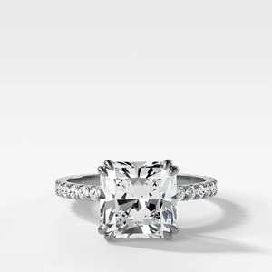 Anillos de Compromiso con Diamantes de 2 Quilates, Oro Sólido de 10K, 14K, 18K, Corte Radiante, Diamante Cultivado en Laboratorio, Anillo de Solitario para Boda o Aniversario, Fabricante de Joyería - Product Image 1