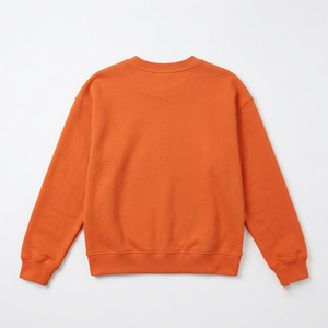 Hot Selling <b>Orange</b> <b>Hoodies</b> Streetwear Women's Pullover Custom Embroidery Sweatshirt Casual Long Sleeve Graphic Crew Neck Factory - Product Image 4