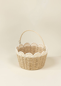 Best Selling Handmade Paper Easter Basket Round Shape With Scallop Edge Eco Friendly Gift Basket Wholesale Bulk Factory Supply - Product Image 2