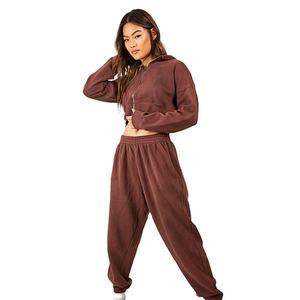 Nuevos Conjuntos Deportivos de Invierno para Mujer, de Alta Calidad, Cierre Completo, Corte Regular, Cintura Elástica, 2 Piezas - Product Image 2