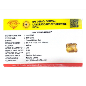 19.95 Ct Natural Citrine Loose Gemstone Heart Shape Orange IGI Certified for Fine Jewelry - Product Image 4