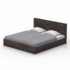 Cadre de lit King Size moderne 2245 en bois d'ingénierie avec sommier plateforme et tête de lit encadrée classique – Mobilier de chambre principale - Product Image 3