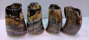 ฮอร์นแก้วแบบชาวไวกิ้งแกะสลักงานทำจากธรรมชาติสั่งทำได้แตรสำหรับดื่มบัฟฟาโล KOI ถ้วย tankard Horn สำหรับเบียร์ - Product Image 4