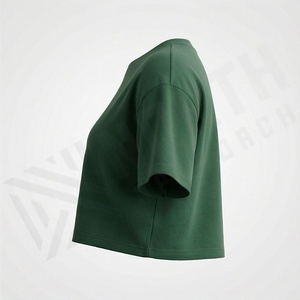 Camiseta Lisa para Mujer, Personalizable con Color, Impresión de Camisetas de Algodón, Top Corto Holgado, Camisetas Holgadas para Mujer, Ropa Deportiva para Gimnasio - Product Image 3