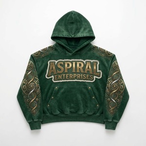 Sudadera con Capucha Corta de 450 GSM, Estilo Vintage, Lavado Ácido, Unisex, 100% Algodón Ecológico, Ropa Urbana - Product Image 1