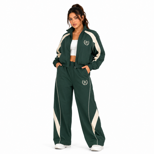 Conjunto de Chaqueta y Pantalones Deportivos Lisos Personalizables, Uniformes Deportivos Casuales de Marca Privada, Diseño 2026 - Product Image 1